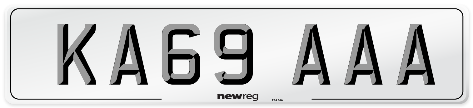 KA69 AAA Number Plate from New Reg
